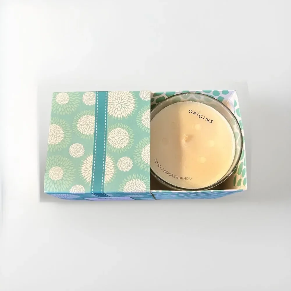 Origins Stress Diffusing Soy Candle 9oz‎ Peppermint Basil Vanilla 55 Hours Burn